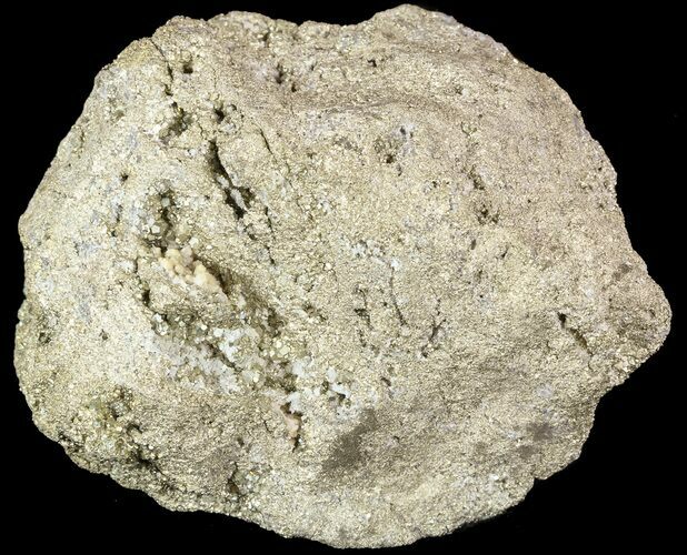 Rough Pyrite Cluster with Druzy Quartz - Peru #50113